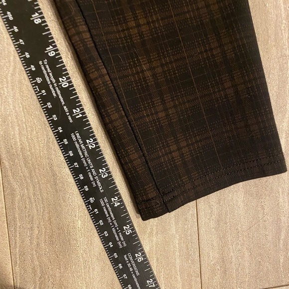 Kut From The Kloth Pants Women 6 P Black Tartan Plaid Skinny Slim Fit Trousers - Picture 6 of 6